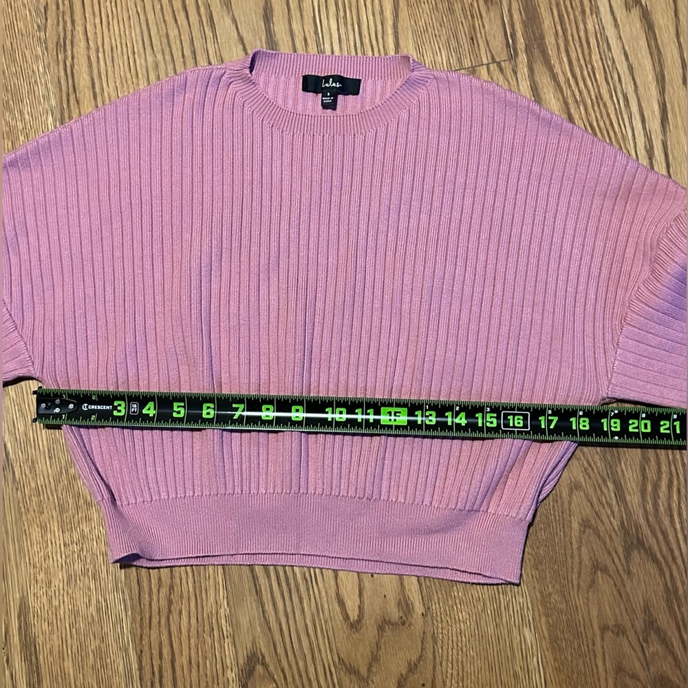 *Lulu's 2 pc Mauve Ribbed Knit Sweater & Pants Set - Picture 6 of 15